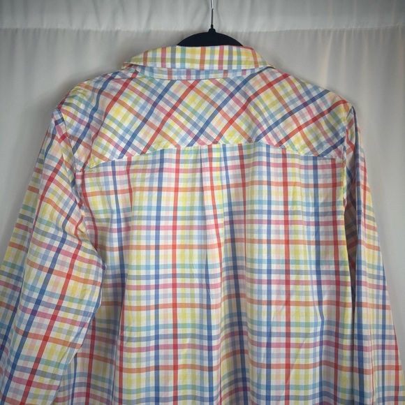 Talbots Sz:1X Multicolor Pastel
Plaid Long Sleeve Blouse Shirt Top - Picture 11 of 13